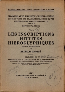 Les inscriptions hittites hieroglyphiques