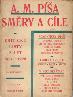 Píša, Antonín Matěj - Směry a cíle (podpis)