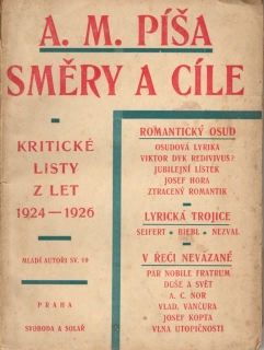 Píša, Antonín Matěj - Směry a cíle (podpis)