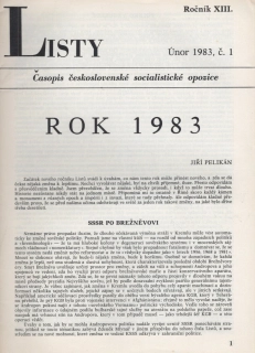 Listy, časopis československé socialistické opozice 1984 - komplet