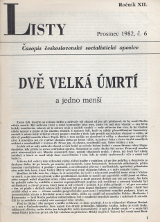 Listy, časopis československé socialistické opozice