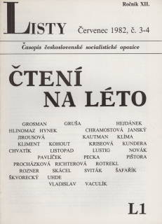 Listy, časopis československé socialistické opozice