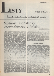 Listy, časopis československé socialistické opozice