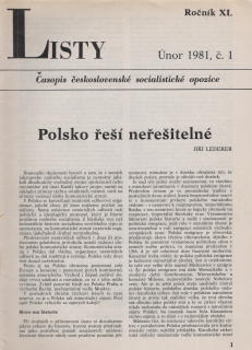 Listy, časopis československé socialistické opozice