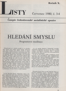 Listy, časopis československé socialistické opozice