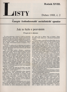 Listy, časopis československé socialistické opozice