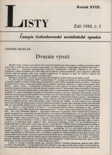 Listy, časopis československé socialistické opozice