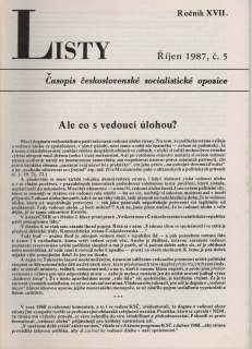 Listy, časopis československé socialistické opozice