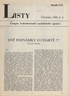 Listy, časopis československé socialistické opozice