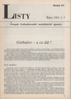 Listy, časopis československé socialistické opozice