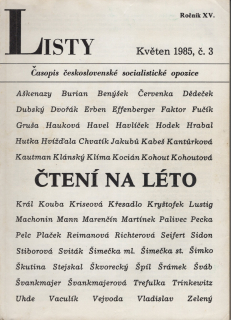 Listy, časopis československé socialistické opozice - Čtení na léto