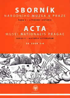 Sborník Národního muzea v Praze 54/2009