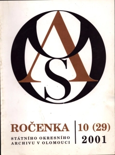Ročenka Státního okresního archivu v Olomouci 10/2001