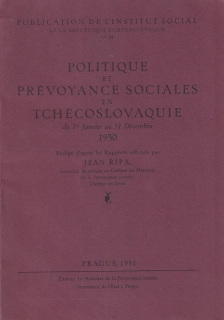 Řípa, Jean - Politique et prévoyance sociales en Tchécoslovaquie