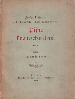 Volný, Jiří - Jiřího Volného písně kratochvilné