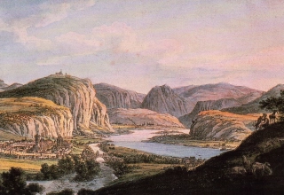 Ludwig Richter: Údolí Labe u Ústí nad Labem