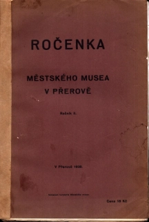 Ročenka městského musea v Přerově