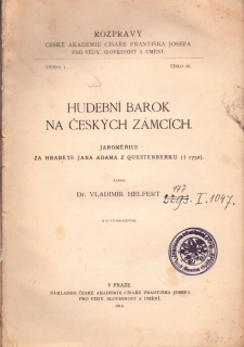 Helfert, Vladimír - Hudební barok na českých zámcích