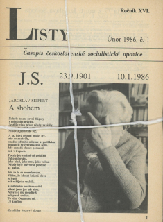 Listy, časopis československé socialistické opozice 1986 - komplet