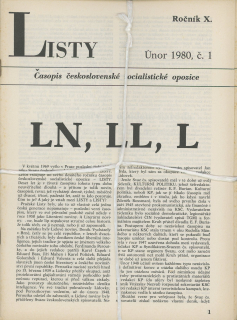 Listy, časopis československé socialistické opozice 1980 - komplet