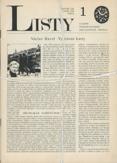Listy, časopis československé socialistické opozice 1989 - komplet