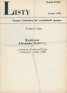 Listy, časopis československé socialistické opozice 1988 - komplet
