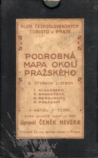 Podrobná mapa okolí pražského o čtyřech listech