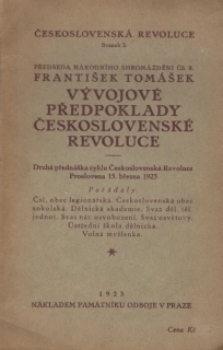 Tomášek, František - Vývojové předpoklady československé revoluce
