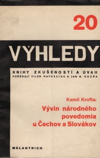 Krofta, Kamil - Vývin národného povedomia u Čechov a Slovákov