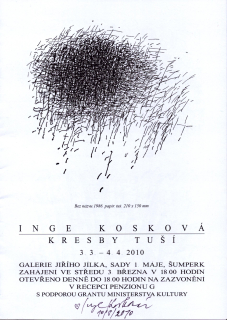 Inge Kosková: Kresby tuší (podpis)