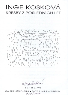 Inge Kosková: Kresby z posledních let (podpis)