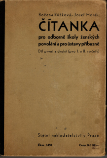 Čítanka pro odborné školy ženských povolání a pro ústavy příbuzné