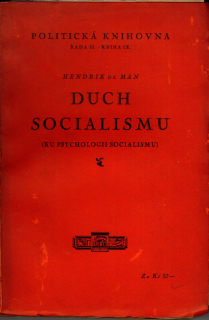 De Man, Hendrik - Duch socialismu
