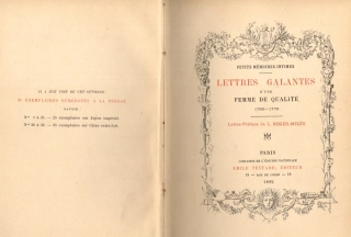 Lettres galantes d'une femme de qualité, 1760-1770