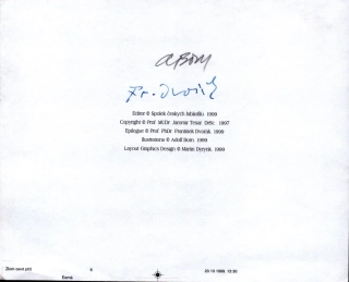 A. Born, Fr. Dvořák (podpis)