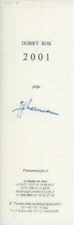 Jiří Kocman - Dobrý rok 2001 (podpis)