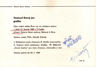 Emanuel Ranný jun.: Grafika (podpis)