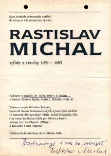 Rastislav Michal: Výběr z tvorby 1959 - 1985 (podpis)