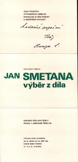 Jan Smetana: Výběr z díla (podpis)