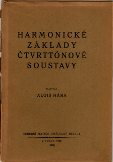 Hába, Alois - Harmonické základy čtvrttónové soustavy (podpis)
