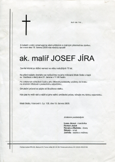 ak. malíř Josef Jíra